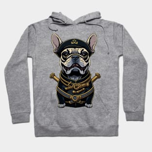 Cartoonish French Bulldog Pirate Hoodie